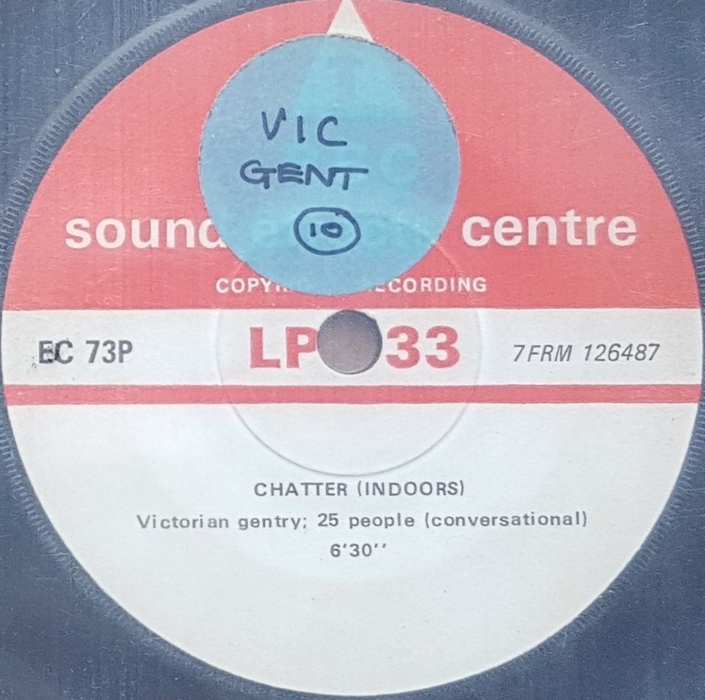 EC 73P Chatter (Indoors) Not registered from the BBC records and Tapes library Label